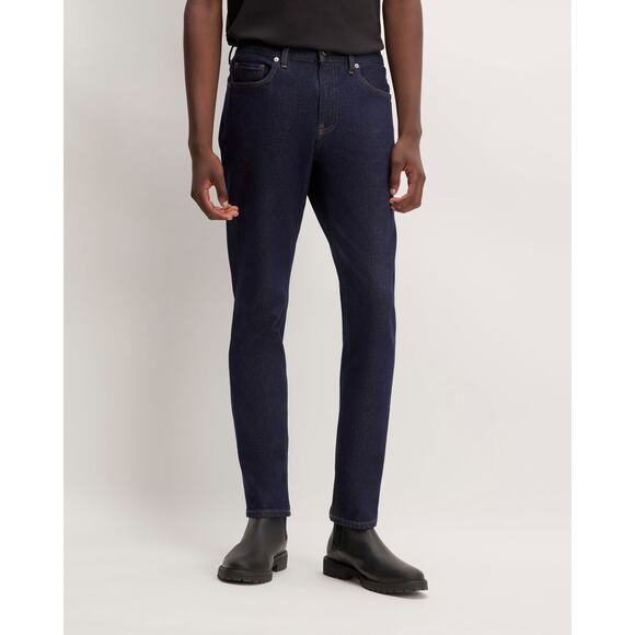 NWT Everlane Uniform Men's The Slim 4 Way Stretch Organic Jean Dark Indigo 33x32 - Picture 1 of 13